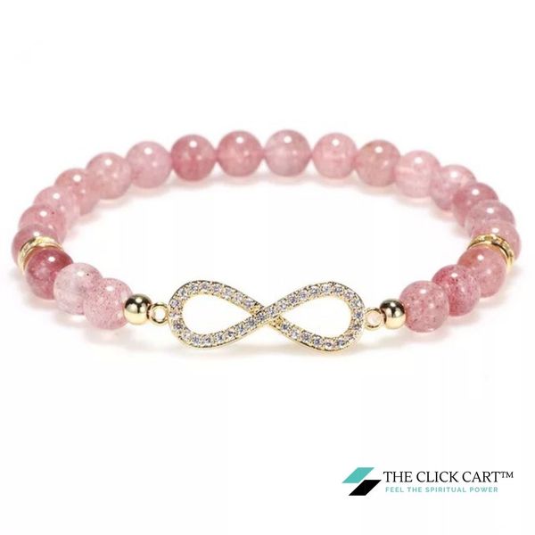 TCC™ Natural Rose Quartz Charm Bracelet